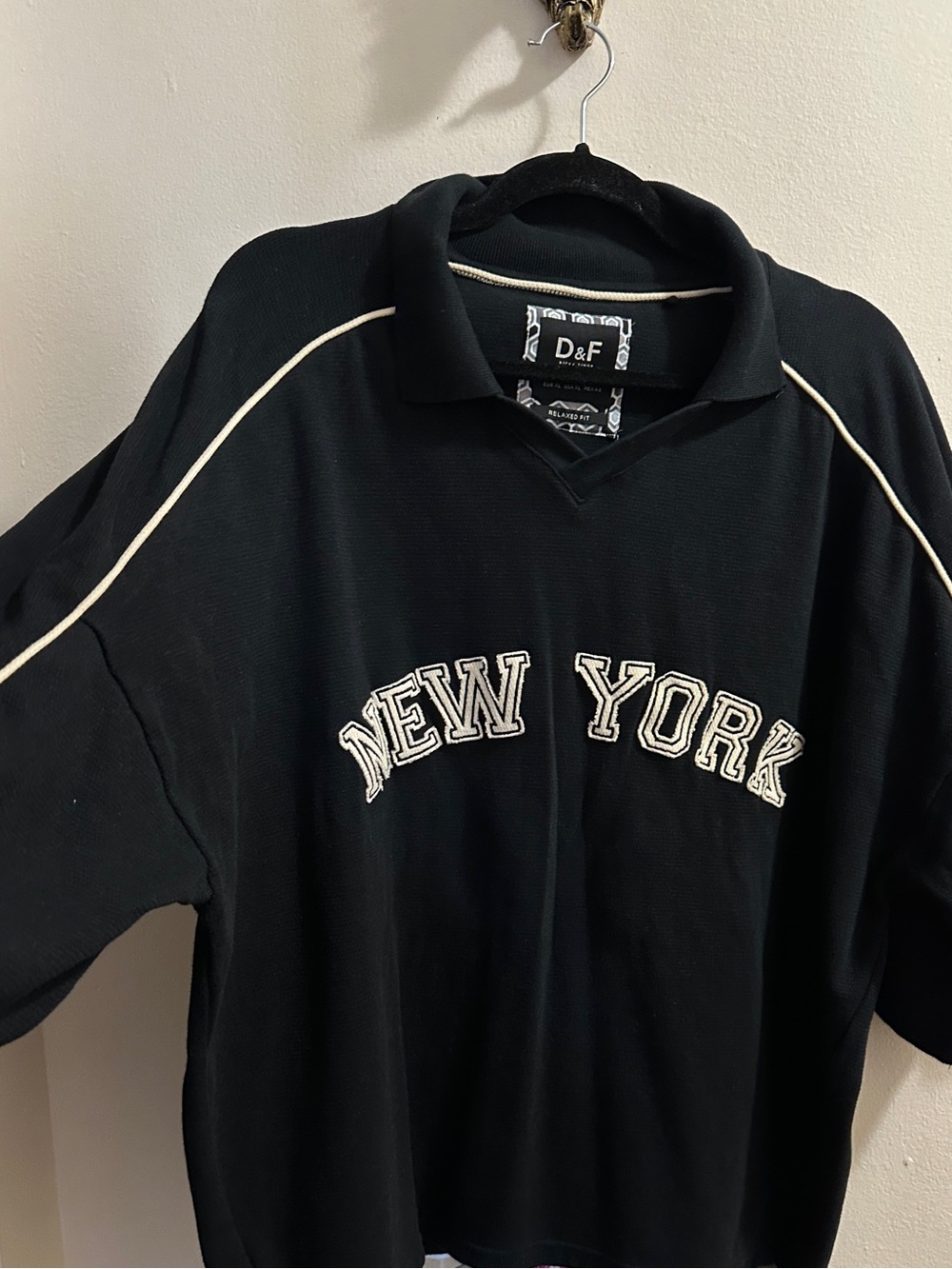 New York Black Collegiate Polo Shirt